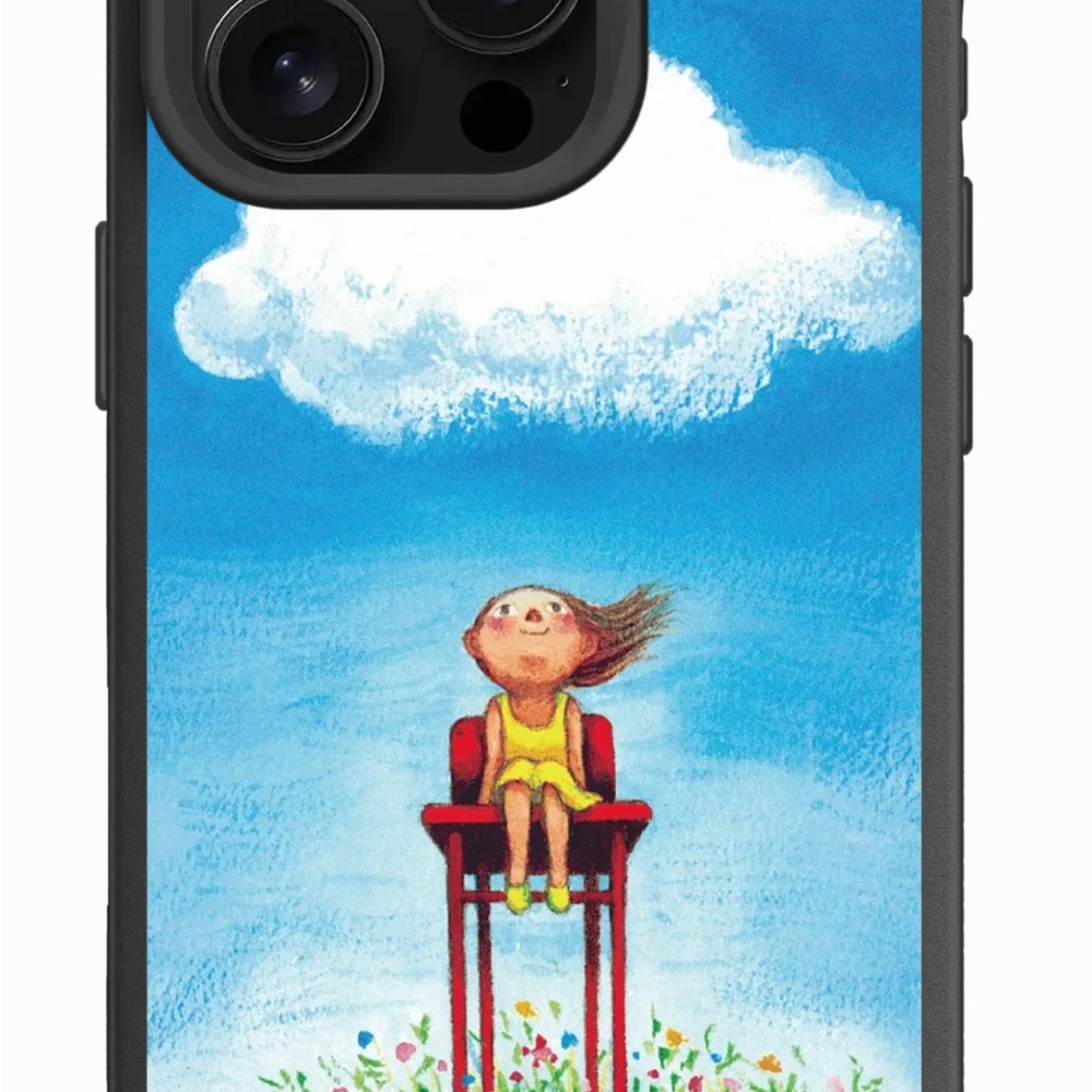 Rhinoshield blue iPhone 13 Pro durable case. Lucky Meeting You - Cloud